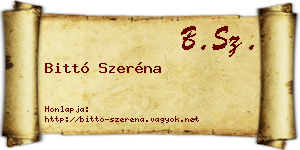 Bittó Szeréna névjegykártya